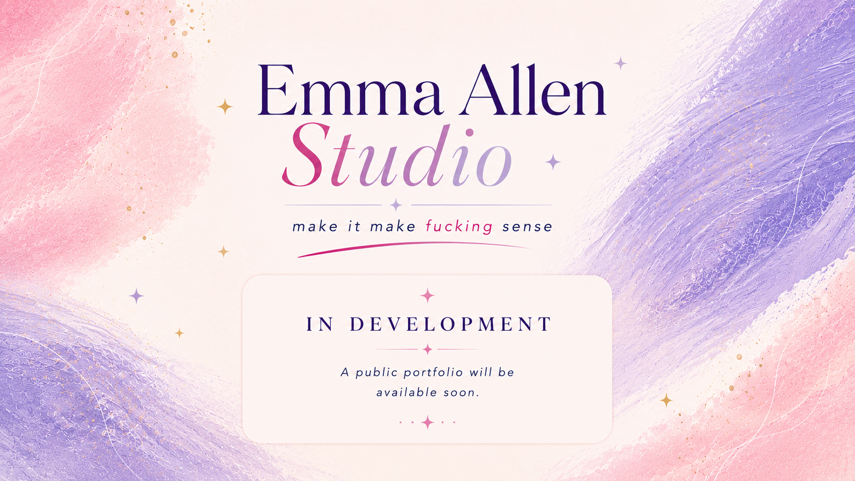 Emma Allen Studio — make it make fucking sense — public portfolio in development